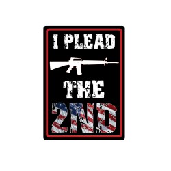 I Plead The Second Tin Sign 16" RIVERS-EDGE-PRODUCTS