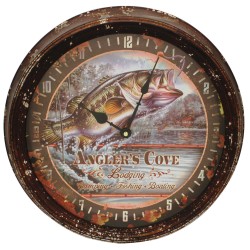 Bass Metal Clock 15" RIVERS-EDGE-PRODUCTS
