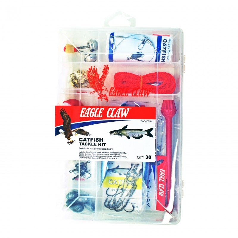 Catfish Tackle Kit TKCATFISH1 38pcs EAGLECLAW Outdoority