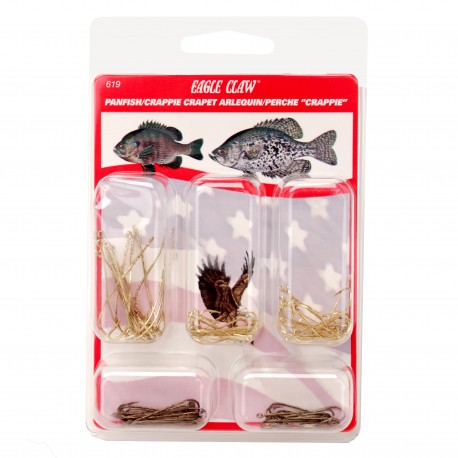 Panfish/crappie Hook Assortment Clam 80pc EAGLE-CLAW