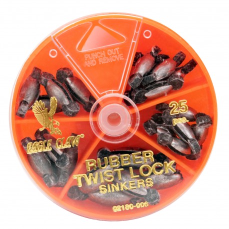 Rubber Twist Lock Assortment 25pcs EAGLE-CLAW
