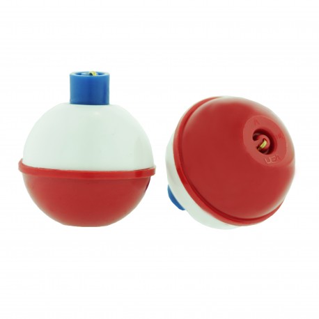 Snap-on Rd Floats 1-1/4" BulkRed/Wht 50pc EAGLE-CLAW