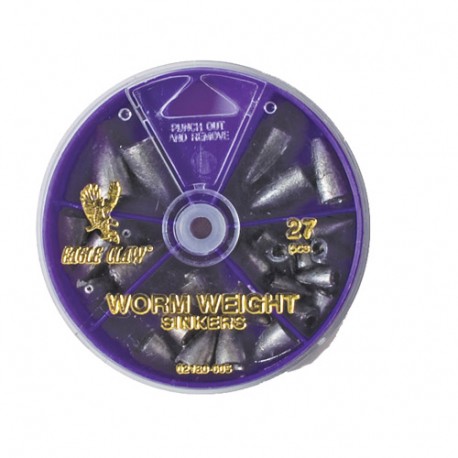 Worm Weight Sinker Assortment 27pcs EAGLE-CLAW