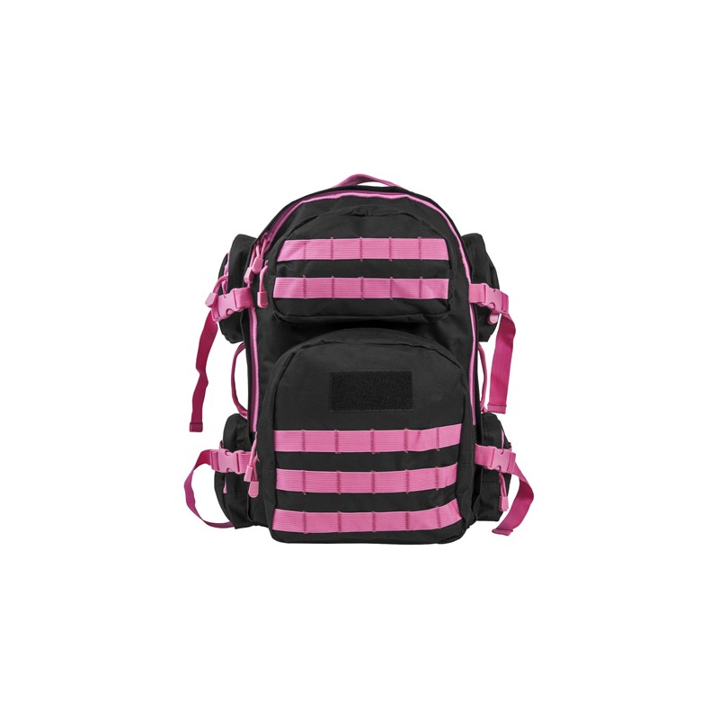 TACTICAL VISM BACKPACK PINK CAMO PADDED STRAP D RINGS POCKETS PALS WEBBING PLUS 