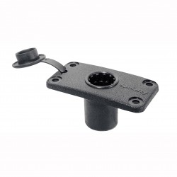 Flush Deck Mount,Black, w/Rain Cap SCOTTY