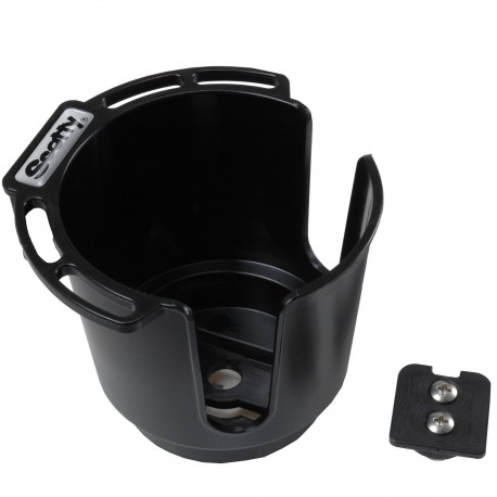 Cup Hldr w/Bulkhead/Gunnel Mount,Black SCOTTY