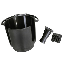 Cup Hldr w/Rod Holder Post & Bulkhead,Blk SCOTTY