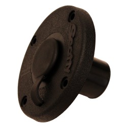 Round Flush Deck Mounting Bracket,Black, SCOTTY