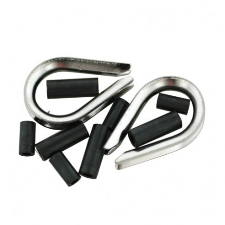 Thimble Kit,SS, 2 Thimbles & 4 Cnctr Slvs SCOTTY