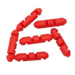 Stopper Beads for Braided Line,Red, 6/PK SCOTTY