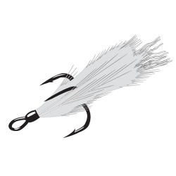 Feathered Treble Wxr 4, 2 Hooks P/P GAMAKATSU