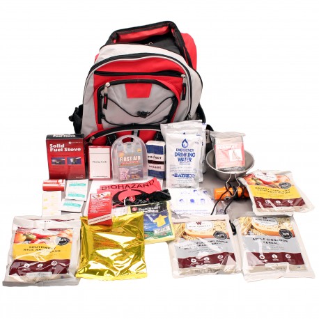 5 Day Survival Back Pack (Red) WISE-FOODS