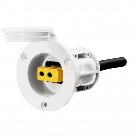 Flush Mount Power Port (White) CANNON-DOWNRIGGERS