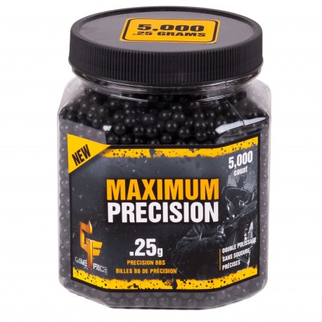 Maximum Precision 6mm BB Blk .25g /5000 CROSMAN