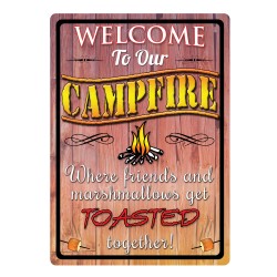 Welcome To Our Campfire Tin Sign RIVERS-EDGE-PRODUCTS