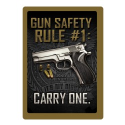 Gun Safety 1 Tin Sign RIVERS-EDGE-PRODUCTS