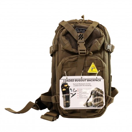 Tactical Bugout "Loaded" Backpack-Med,Tan G-OUTDOORS