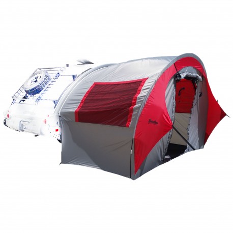 TAB Trailer Side Tent - silver/red trim PAHAQUE