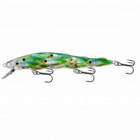 Yearling BB Jerkbait,blu/chrtruse shad,6 LIVETARGET-LURES