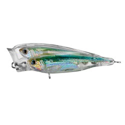 GM Juvenille BB Popper,silver/green,4 LIVETARGET-LURES