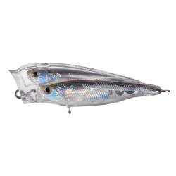 GM Juvenille BB Popper,silver/smoke,4 LIVETARGET-LURES