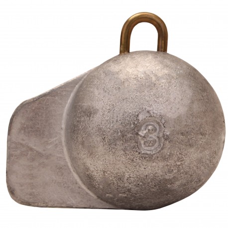 3 lb. Lead Weight, Round w/ Rudder SCOTTY