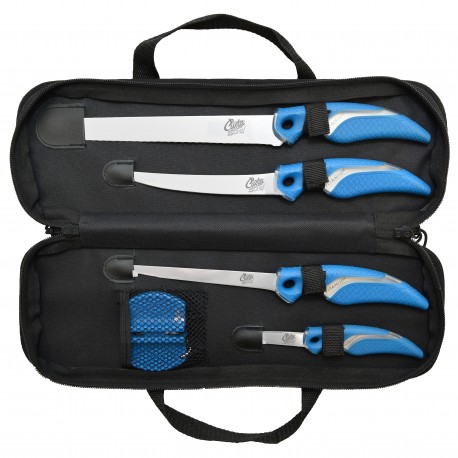 Cuda 6 pc Knife and Sharpener Set w/Case CUDA-BRAND-FISHING-PRODUCTS