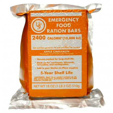 Emergency Food Ration Bars, PDQ 4-ct ULTIMATE-SURVIVAL-TECHNOLOGIES
