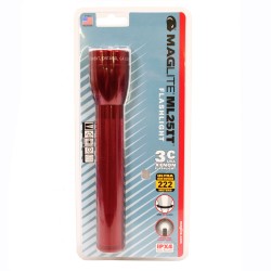 ML25 3 C cell incandescent Light,RED MAGLITE