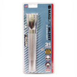 ML25 3 C cell incandescent Light,SILVER MAGLITE