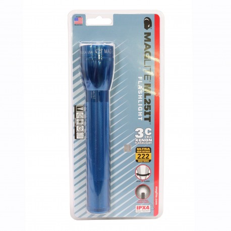 ML25 3 C cell incandescent Light,BLUE MAGLITE