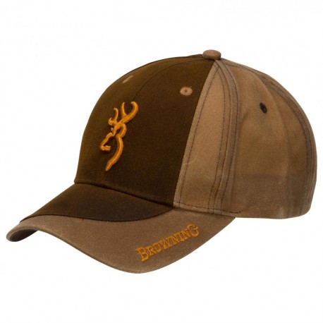 Cap,Two-Tone Wax Dk Brown/Brn BROWNING