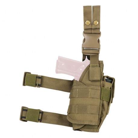 Vism Drop Leg Tactical Holster - Tan NCSTAR