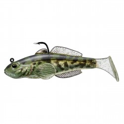 Goby soft plastic,medium sink,green1/0 LIVETARGET-LURES