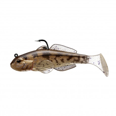Goby soft plstic,Med sink,natural/Brnz1/0 LIVETARGET-LURES
