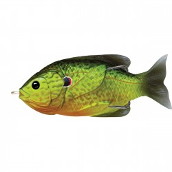 Sunfish HB,surface,florescent pmpkinsd4/0 LIVETARGET-LURES