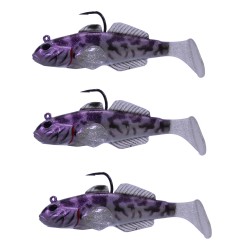Goby soft plstic,Med sink,violet/smoke3/0 LIVETARGET-LURES