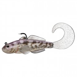 Goby soft plstic,Med sink,violet/smoke1/0 LIVETARGET-LURES