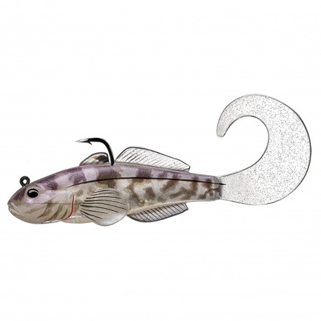Goby soft plstic,Med sink,violet/smoke1/0 LIVETARGET-LURES