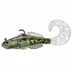 Goby soft plastic,medium sink,green2/0 LIVETARGET-LURES