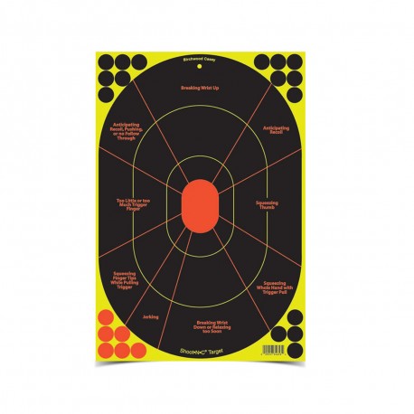 Shoot-N-C 12"x18" Handgun Tranr Tgt-5 Tgt BIRCHWOOD-CASEY