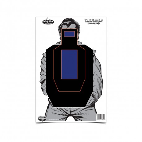 DB 12"x18" Bad Guy IPSC Silhoutte Tgt-8 BIRCHWOOD-CASEY