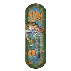 Fish On Tin Thermometer RIVERS-EDGE-PRODUCTS