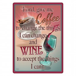 Lord Give Me Coffee Tin Sign 12x17 RIVERS-EDGE-PRODUCTS