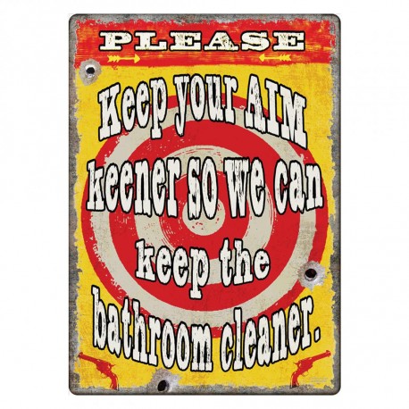 Keep Your Aim Keener Tin Sign 12x17 RIVERS-EDGE-PRODUCTS