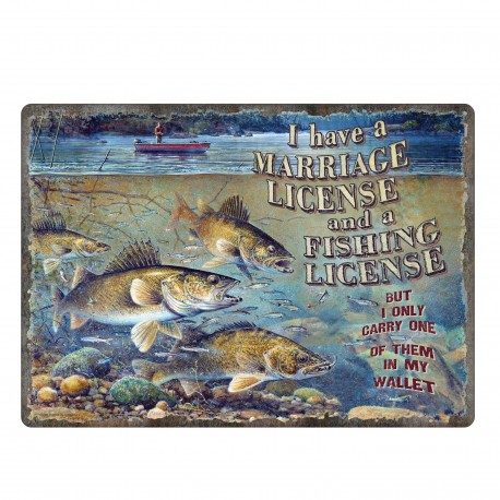 Marriage/fishing License Sign RIVERS-EDGE-PRODUCTS