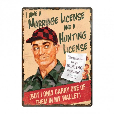 Marriage/hunting License Sign RIVERS-EDGE-PRODUCTS