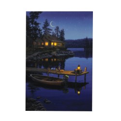 24" X 16" LED Wall Art - Crescent Moon RIVERS-EDGE-PRODUCTS