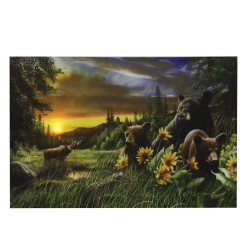 24" X 16" LED Wall Art - Bears / Moose RIVERS-EDGE-PRODUCTS
