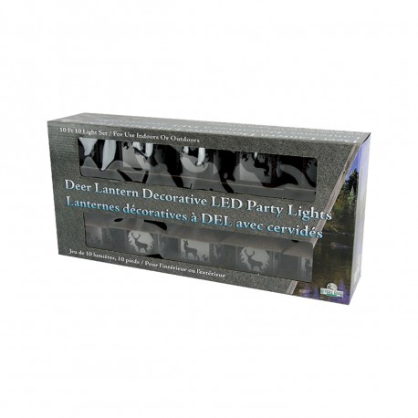 Deer Rustic Lantern Lights 10 Pc RIVERS-EDGE-PRODUCTS